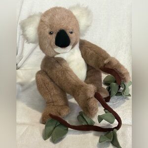 Folkmanis Full Body Hand Puppet 15" KOALA BEAR Plush And EUCALYPTUS W/Tags Read